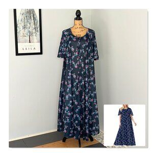 Only Necessities Plus Size Sweeping Printed Lounger Muu Muu House Dress Sz 18/20